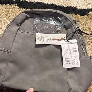 Violet Ray Converts Sling or Backpack Grey Suede Feel for Everyday Use soft! NWT